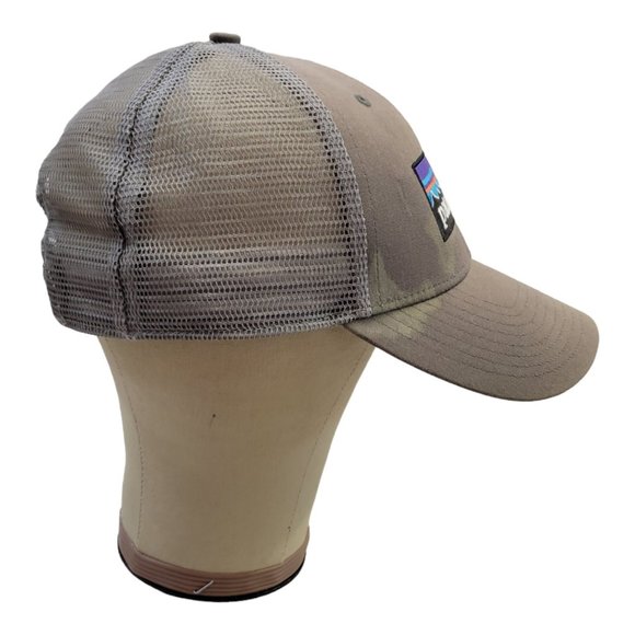 Patagonia Logo Patch Mesh Snapback Cap Trucker Gray Baseball Adjustable Hat - Picture 7 of 11